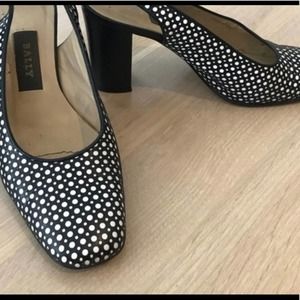 Bally Black/White Luxury Heel Size 4